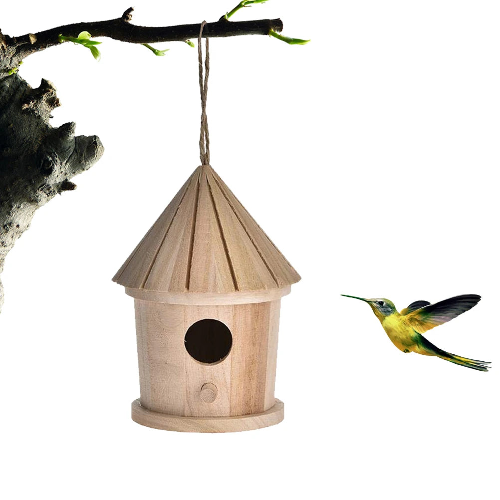 Natural Wooden Bird House