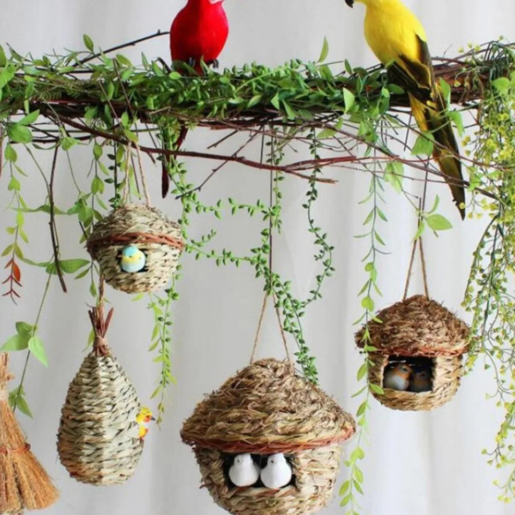 Hanging Tropical Grass Bird Houses