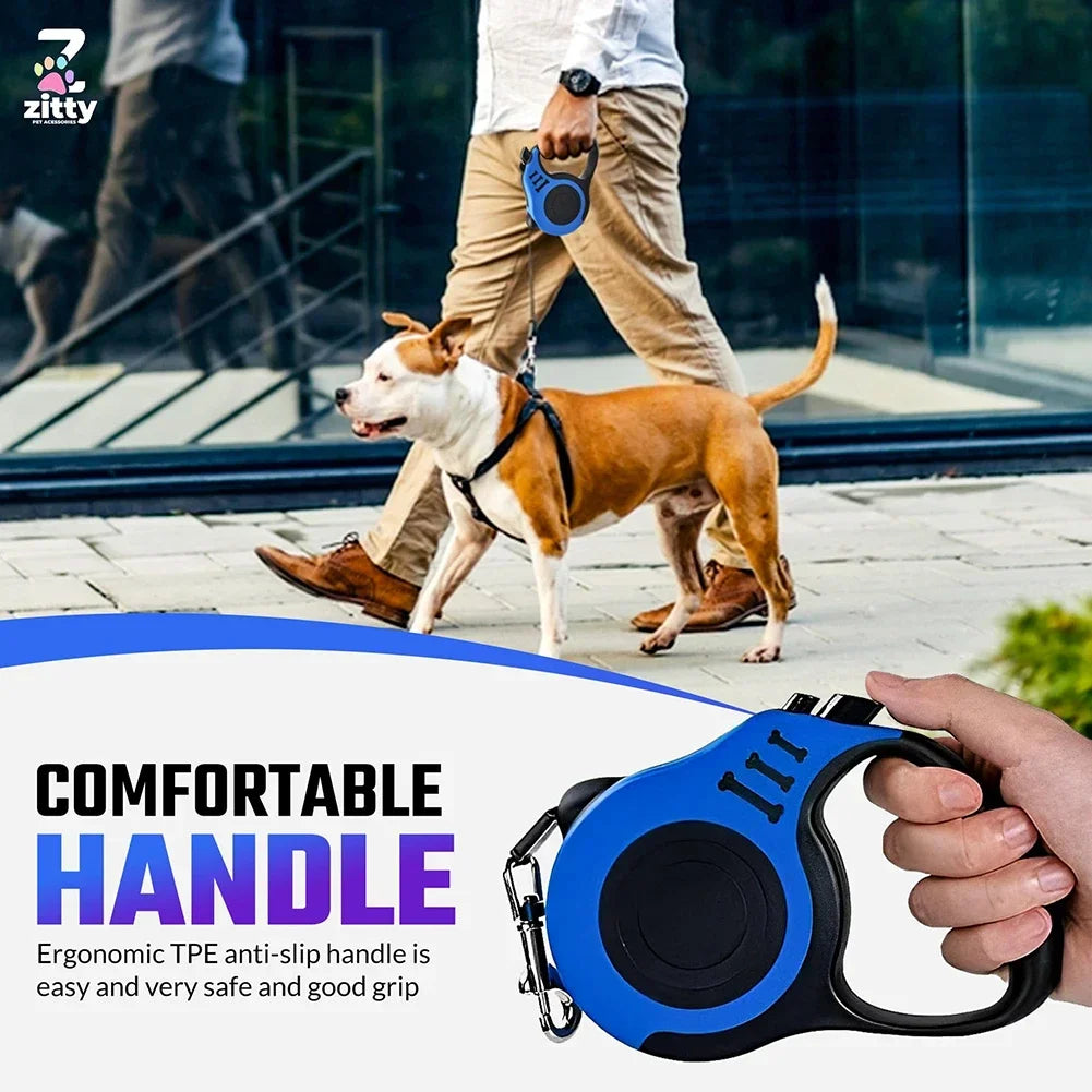 Automatic Retractable Dog Leash with Non-Slip Handle