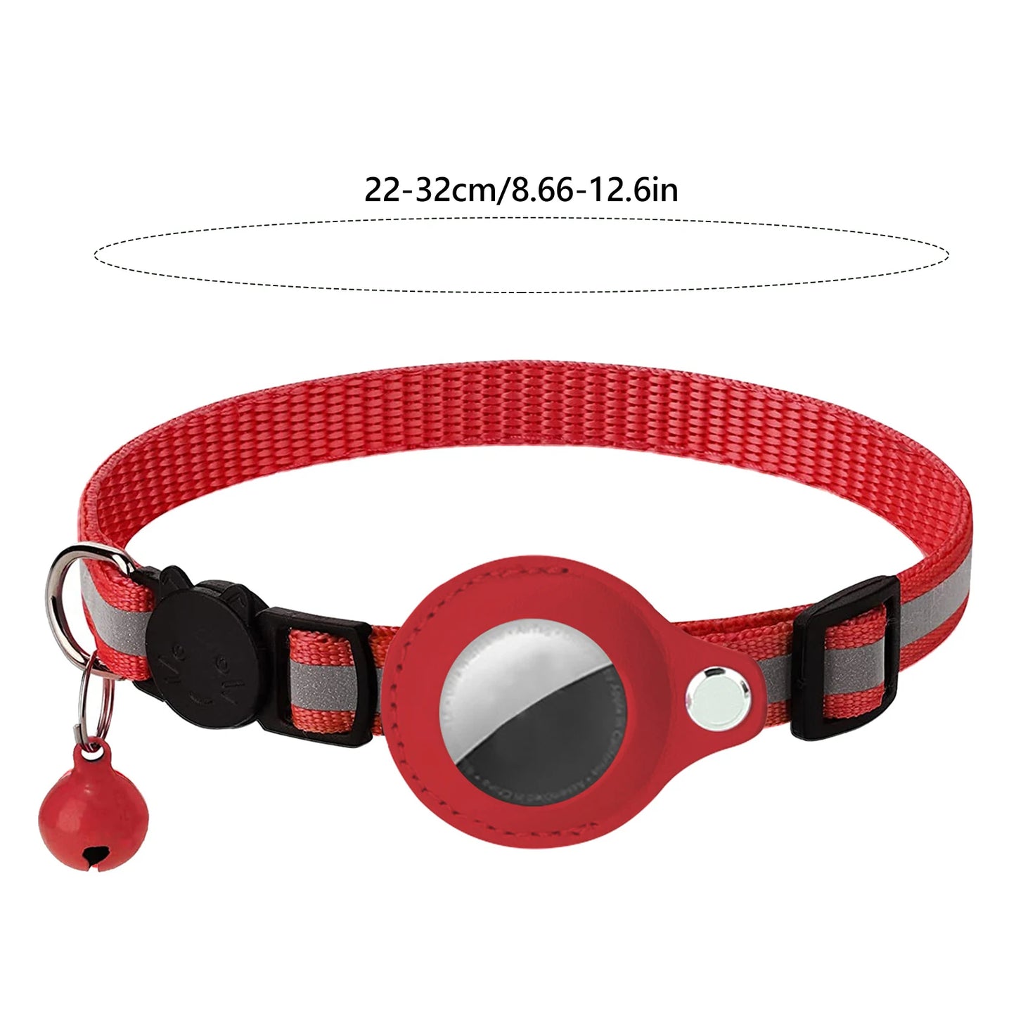 Reflective GPS Cat Collar With Locator Holders and Safety Bell