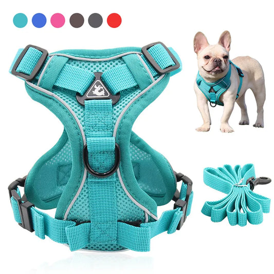 Reflective Adjustable Dog Harness    Dog Harness Leash Set Adjustable Pet Harness Vest For Small Large Dog Cat Reflective Mesh Puppy Cat Chest Strap Dog Accessories
