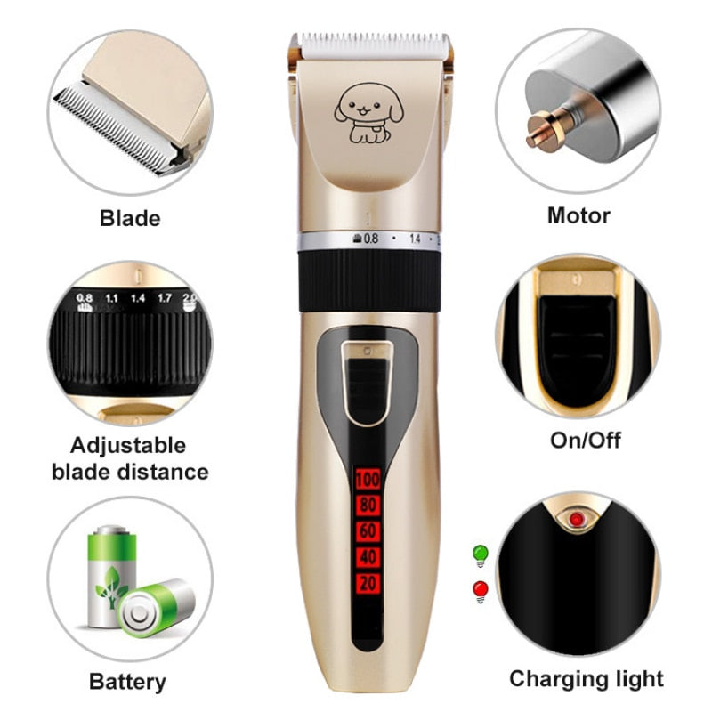 Professional Rechargeable Electric Pet Hair Trimmer Clippers