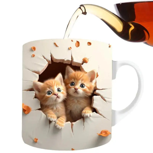 Kawaii 3D Cat Lovers Coffee Mugs