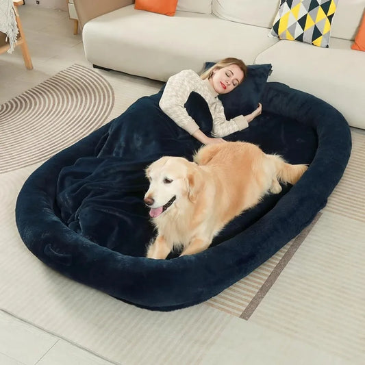 Human & Dog Bed with Memory Foam Comfort