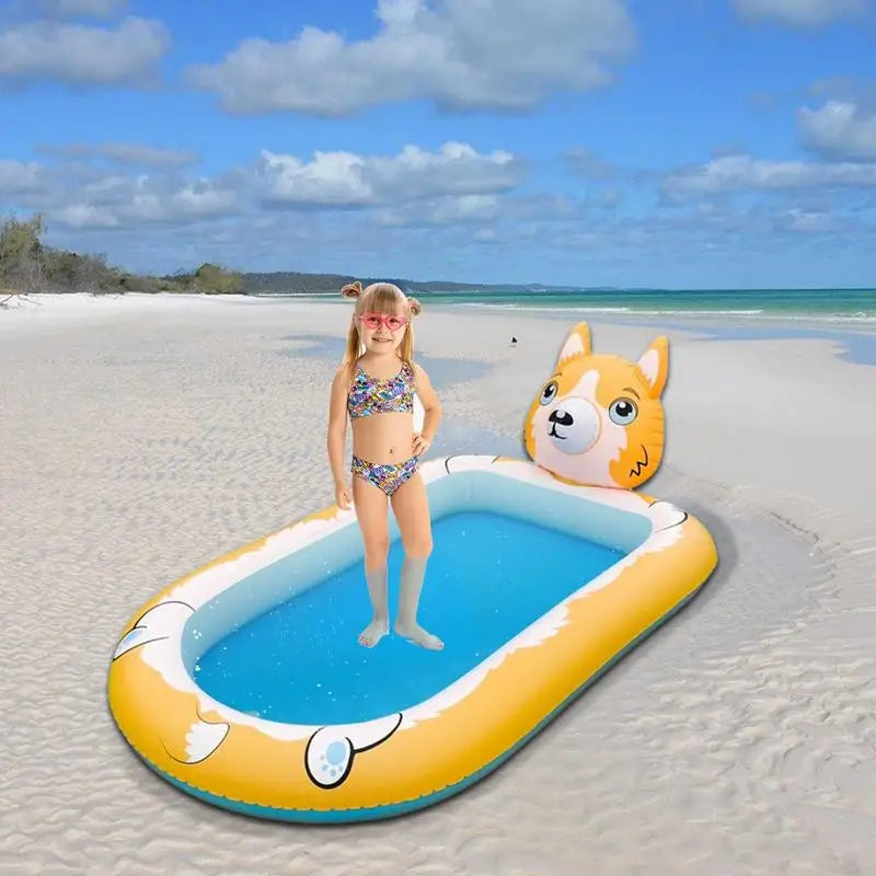 Inflatable Pet Sprinkler Swimming Pool