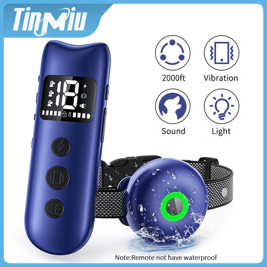 TinMiu Waterproof Remote Control Electric Anti Barking Dog Training Collar