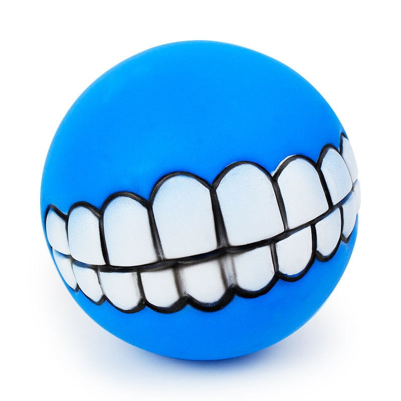 Funny Teeth Dog Squeaky Ball Toy