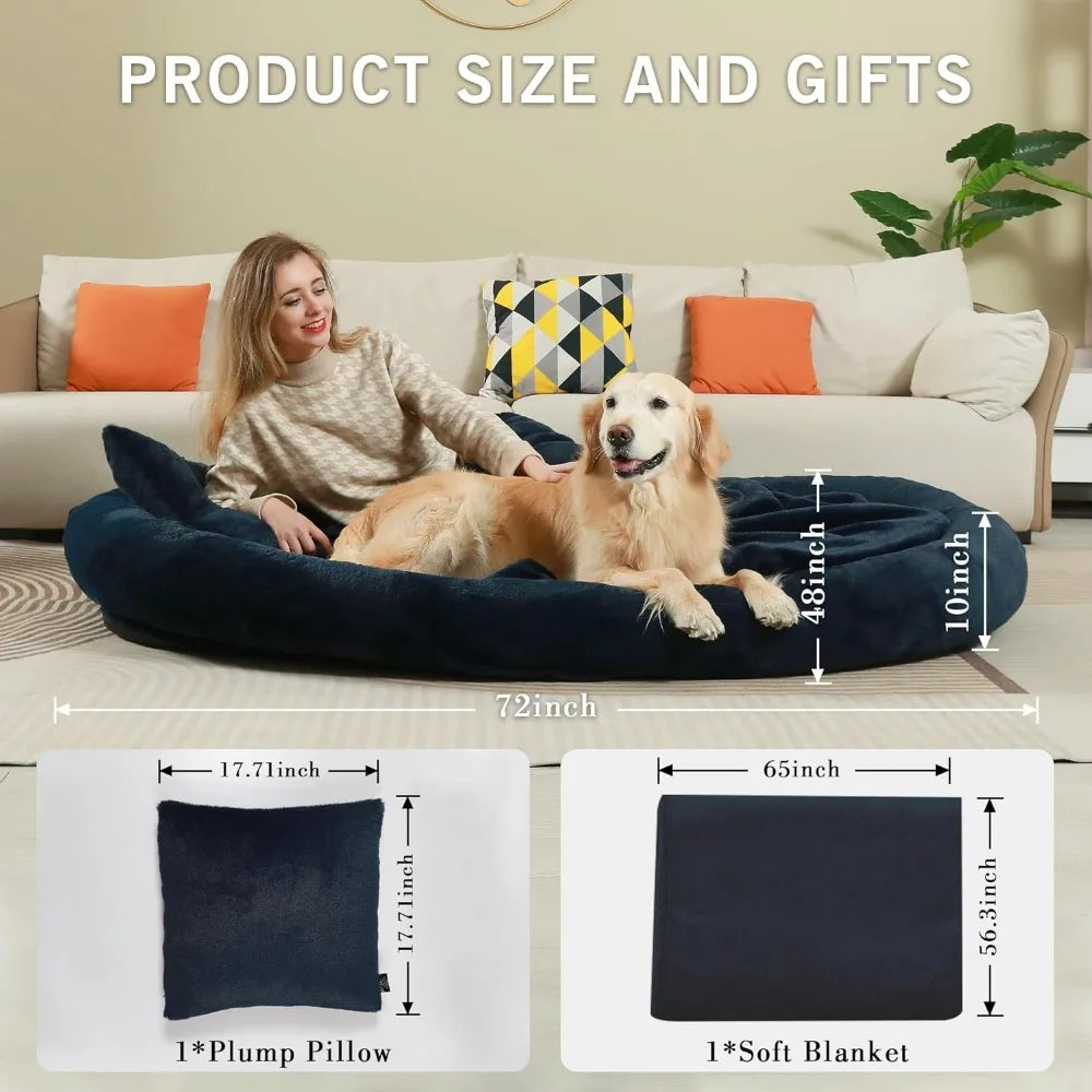 Human & Dog Bed with Memory Foam Comfort