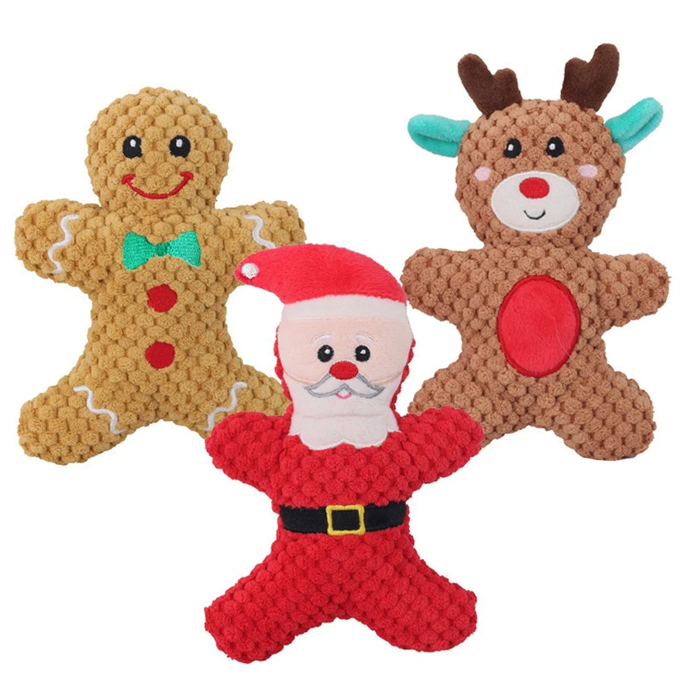 Christmas Series Squeaky Dog Chew Toys