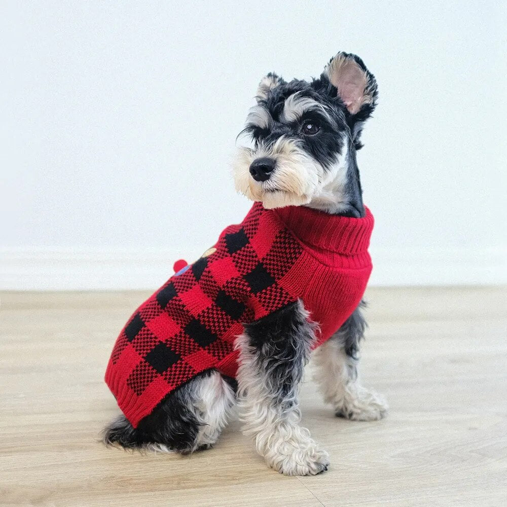 Warm Holiday Christmas Sweaters for Small Medium Dogs