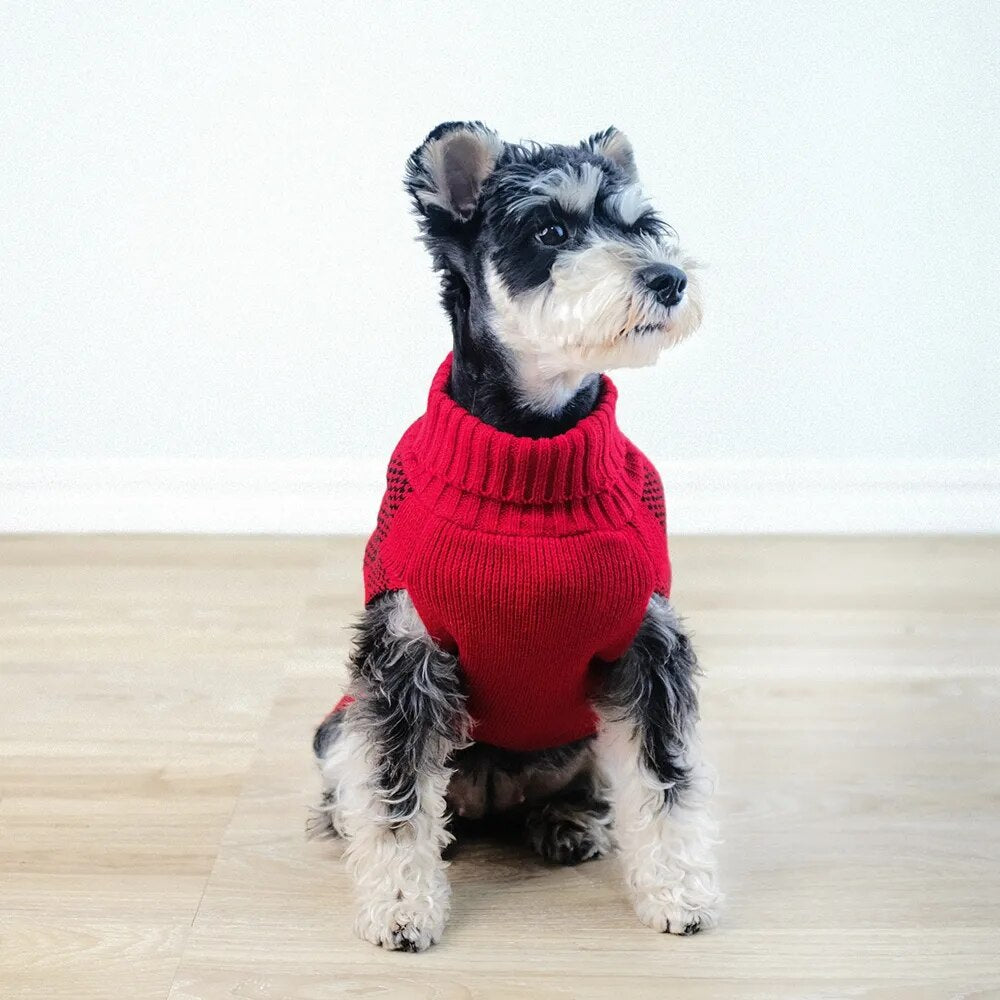 Warm Holiday Christmas Sweaters for Small Medium Dogs