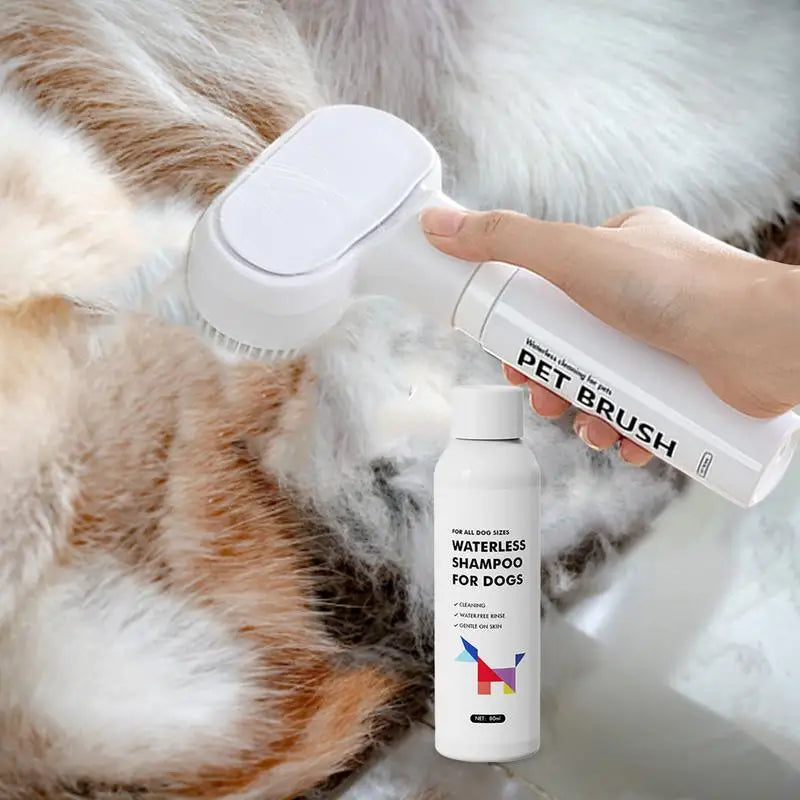 Pet Waterless Shampoo or Cleaning Grooming Brush